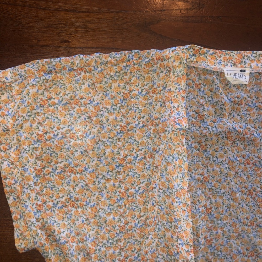 Yellow/Blue Floral Kimono